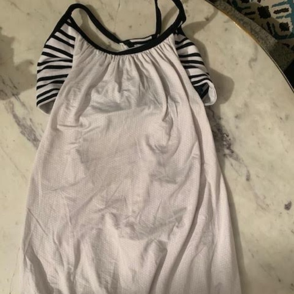 Lululemon Top with Striped Attached Sportsbra - Picture 1 of 2